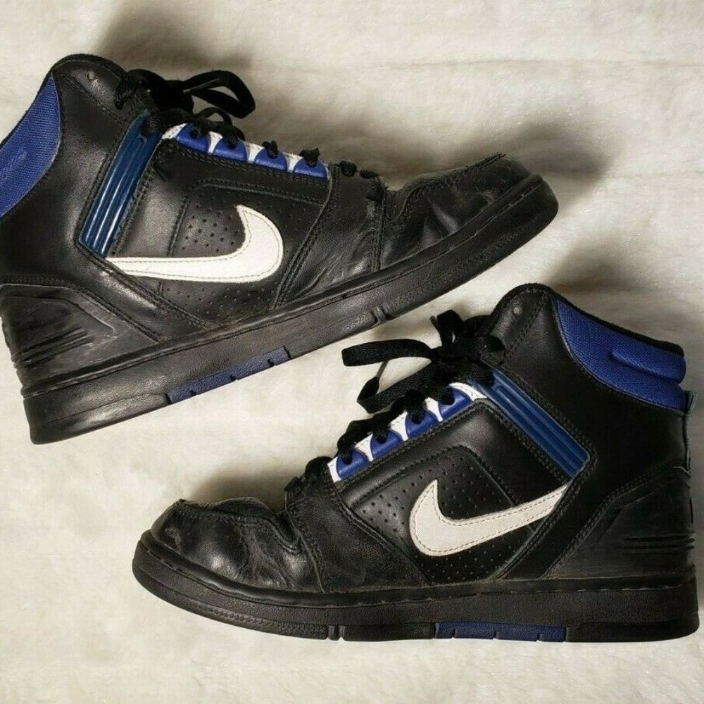 Rare Nike Air Force 2 Retro Mens Black & Blue